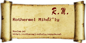 Rothermel Mihály névjegykártya